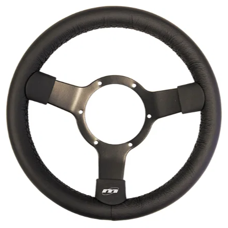 Mountney M-Range 320mm Black Moulded Silver Centre Steering Wheel