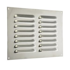 8 x 2 Row Louver Panel Slotted Vent - Pressed Aluminium. 9. 50x6.50 Inch / 241x165mm