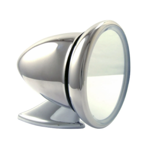 Chrome Small Single Bolt Mirror 92mm Convex lens