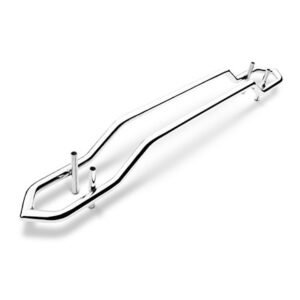 Rear Cobra Nudge Bar With Open Ended Tube Fixing Polished Stainless Steel IVA OK