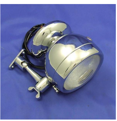 Raydyot type spot lamp with rear view mirror